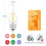 AIELIT E26 LED Chandelier Light Bulbs 5000K,2W(25W Equivalent), Bright White, Dimmable (0 - 100%), Clear Flame Tip LED Candelabra Bulb for Hallway, Entryway, Porch Cage-Style Ceiling Lamp 4-Pack