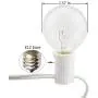 Romasaty 50FT Outdoor String Lights G40 Clear Globe String Lights Light Bulbs with 52 Clear Bulbs -5 Watt/120 Voltage/E12 Base -White Wire Romasaty 50FT Outdoor String Lights G40 Clear Globe String Lights Light Bulbs with 52 Clear Bulbs -5 Watt/120 Voltage/E12 Base -White Wire