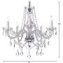 Saint Mossi Modern Contemporary Elegant K9 Crystal Glass Chandelier Pendant Ceiling Lighting Fixture - 5 Lights