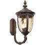 Bellagio Outdoor Wall Light Fixture Bronze 21'' Hammered Glass Sconce for House Deck Patio - John Timberland