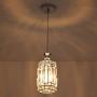 KRASTY Modern Adjustable Chrome Chandelier Ceiling Pendant Lighting Fixture Mini Brushed Nickle Crystal Pendant Light, Hanging Light for Kitchen Island Dining Room Living Room Bedroom