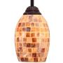 Artzone Handcrafted Tiffany Natural Shell Mosaic Pendant Lighting, Kitchen Light Fixtures, Plug in Pendant Light, Light Fixture, Hanging Lights with Plug in Cord