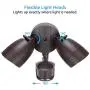 LEONLITE Dual-Head Motion-Activated LED Outdoor Security Light, Bronze 120W Eqv, 1400lm, UL & Energy Star Certified Exterior Flood Light, 5000K Daylight, 5 Years Warranty