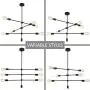 Luupyia Sputnik Chandelier Lighting, 6 Lights Adjustable Modern Pendant Lighting Vintage Sputnik Light Fixture, Dining Room Lighting Fixtures Hanging, Black