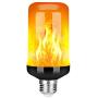 Y- STOP LED Flame Effect Fire Light Bulb - Upgraded 4 Modes Flickering Fire Halloween Decorations Lights - E26 Base Flame Bulb with Upside Down Effect (Black-1 Pack)