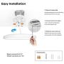 TALOYA LED Flush Mount Ceiling Light with Backlight 12 Inch 24W Surface Mount Light Fixture Ice Blue for Girl Boy Party Bedroom Living Room