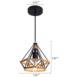 Pendant Light Vintage Style,Hanging lamp Black Light Hallway Industrial Lighting Fixtures Chandeliers for Dining Rooms Bedroom Kitchen Island Entryway