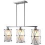 SHENGQINGTOP 33 Inches Modern Kitchen Island Lights with Frosted Glass, 3-Light Dining Room Lighting Fixtures Hanging, New Transitional Multi Pendant Lighting, Brushed Nickel Finish