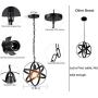 Industrial Pendant Light, Vintage Spherical Pendant Light Fixture with 39.3 Inches Adjustable Metal Chain 1 Pack