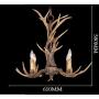 EFFORTINC Vintage Style Resin Antler Chandelier 4 Lights,Living Room,Bar,Cafe, Dining Room, Bedroom,Study,Villas,American Retro Deer Horn Pendant Lights