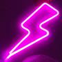 Lightning Bolt Neon Sign for Wall Decor,USB or Battery Decor LED Signs,Neon Lights for Bedroom,Light Up Signs Decorative Neon Light Sign for Home,Christmas,Party,Kids Living Room(Pink)