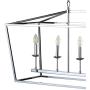 JONATHAN Y JYL7439C Pagoda Lantern Dimmable Adjustable Metal LED Pendant, Classic, Traditional for Dining, Living Room, Kitchen, 49'' 6-Bulb, Chrome