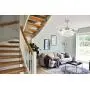 Modern Dimmable Fandelier Crystal Ceiling Fan with Lights and Remote Invisible Retractable Chandelier Fan Light LED Lighting-Polished Chrome 42'' (Crystal2)