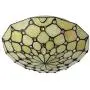 LITFAD Tiffany Style LED Ceiling Lamp Beige Pattern 12 Inch Semi Flush Mount Ceiling Light Pendant Lighting for Dining Room Bedroom Hotel Corridor - 12'' (30 cm)