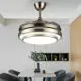 KALRI Modern Ceiling Fan with LED Light Kit and Remote Control Fan Chandelier Lamp LED Invisible Ceiling Light Dining Room (42-Inch-1)