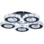 Modern Big Crystal Ceiling Light LED Chandelier Five Ring Pendant Light for Dinning Room Bedroom Kitchen