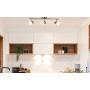 XiNBEi Lighting Track Lighting, 3 Light Wave Track Light with Glass Modern Ceiling Light Bar Brushed Nickel for Kitchen & Dining Room XB-TR1238-3-BN