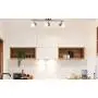 XiNBEi Lighting Track Lighting, 3 Light Wave Track Light with Glass Modern Ceiling Light Bar Brushed Nickel for Kitchen & Dining Room XB-TR1238-3-BN