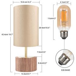DEEPLITE Touch Control Table Lamp Bedside 3 Way Dimmable Desk Lamp Touch Sensitive Modern Accent Nightstand Lamp Ambient Night Light for Bedroom, Living Room, Office, 6 W LED Bulb Included