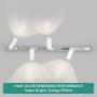 Glide Track Lighting,Adjustable 4 or 5 Head LED Lamp, 3000K 24°Beam Angle,1000 Lumens, 120 Volts, Easy Installation, Matte White