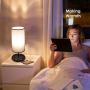 Wellwerks Table Lamp with Bulb (Included), Adjustable Color Temperature and Brightness Touch Control Bedside Lamp ,Nightstand Lamp for Bedroom, Living Room, Kids Room