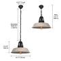 SUSUO Lighting Simplicity Barn Pendant Light Rustic Farmhouse Hanging Lighting Fixtures for Dining Room, Kitchen, Indoor Industrial Lamp (Cream)