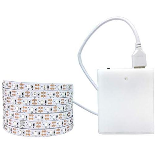 LED Light Strips Battery Powered - Blue LED Strip Lights Cuttable USB Light Strip SMD 2835 LED Strip Battery Operated LED Lights for Bedroom Home Indoor Decoration 2M/6.56ft 120LEDs