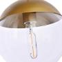 Kitchen Pendant Light with Sphere 5-Light, A1A9 Modern Industrial Glass Ball Globe Ceiling Lights Fitting, E26 LED Chandelier Lamp Fixture for Kitchen Island, Bar, Dining Room, Counter, Cafe (Brass)