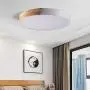 Jiuzhuo Modern Minimalist LED Drum Shaped Wood & Metal & Acrylic 1-Light Flush Mount Ceiling Light Fixture (Medium, White) Jiuzhuo Modern Minimalist LED Drum Shaped Wood & Metal & Acrylic 1-Light Flush Mount Ceiling Light Fixture (Medium, White)
