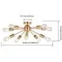 Modern Sputnik Chandelier Lighting 10 Lights Brushed Brass Semi Flush Mount Ceiling Light Gold Mid Century Pendant Lighting by BONLICHT Modern Sputnik Chandelier Lighting 10 Lights Brushed Brass Semi Flush Mount Ceiling Light Gold Mid Century Pendant Lighting by BONLICHT