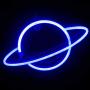 JYWJ Planet Blue Neon Sign,USB or 3-AA Battery Powered Neon Light,LED Lights Table Decoration,Girls Bedroom Wall Décor,Kids Birthday Gift,Wedding Party Supplies Business Gifts Neon Signs