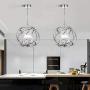 Modern Crystal Chandelier 4 Lights Industrial Metal Spherical Pendant Light with Chrome Finishes Hanging Fixture for Dining Room, Living Room … Modern Crystal Chandelier 4 Lights Industrial Metal Spherical Pendant Light with Chrome Finishes Hanging Fixture for Dining Room, Living Room …