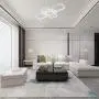 CHYING Modern Ceiling Light, White Flush Mount LED Rectangle Light Fixture 60W 6000K White Light PVC Metal Lighting for Living Room Bedroom Study