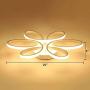Modern Ceiling Light Fixture, CraftThink Flush Mount 29'' Wide Silicon Gel Twist Semi Flush Light Nordic Style LED Ceiling Fixture for Living Room Bedroom Office, White Light Source