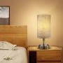 USB Bedside Lamp (Set of 2) DEEPLITE Table Lamp with 5V/2A USB Charging Port, Nightstand Lamp for Bedroom, Living Room, Bronze Metal Base