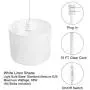 QITIM 2 Pack Plug in Pendant Light Indoor, White Linen Shade Hanging Light Fixture for Kitchen, Living Room, Dining Table, 15FT Clear Cord with On/Off Switch, E26 Socket