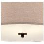 La Pointe Oil Rubbed Bronze Drum Pendant Chandelier 19 1/2'' Wide Oatmeal Linen Shade Fixture for Dining Room House Foyer Kitchen Island Entryway Bedroom Living Room - Franklin Iron Works