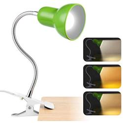 Desk lamp,360° Rotation Clip on Lamp Portable Book Reading Light,Clamp on Desk/Table/Bunk Bed/Cupboard Home Lighting (Green)