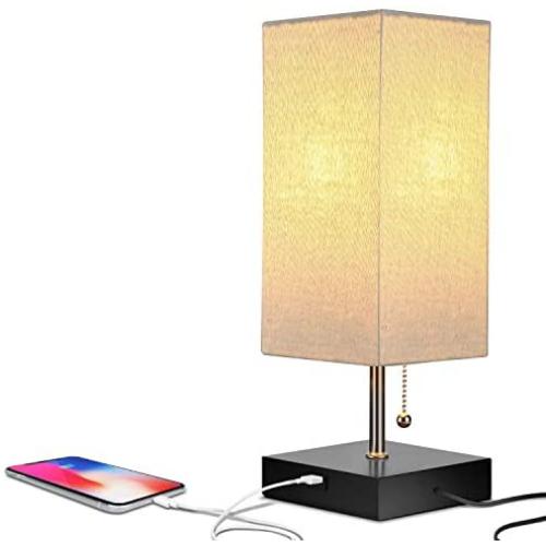 Brightech Grace LED USB Bedside Table & Desk Lamp – Modern Lamp with Soft, Ambient Light, Unique Lampshade & Functional USB Port – Perfect for Table in Bedroom, Living Room, or Office - Black Brightech Grace LED USB Bedside Table & Desk Lamp – Modern Lamp with Soft, Ambient Light, Unique Lampshade & Functional USB Port – Perfect for Table in Bedroom, Living Room, or Office - Black