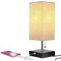 Brightech Grace LED USB Bedside Table & Desk Lamp – Modern Lamp with Soft, Ambient Light, Unique Lampshade & Functional USB Port – Perfect for Table in Bedroom, Living Room, or Office - Black Brightech Grace LED USB Bedside Table & Desk Lamp – Modern Lamp with Soft, Ambient Light, Unique Lampshade & Functional USB Port – Perfect for Table in Bedroom, Living Room, or Office - Black