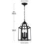 TULUCE Black Farmhouse Pendant Lighting Vintage Style Chandelier 3 Light Ceiling Lamp Adjustable Height Pendant Lamp Fixtures for Kichen Dining Room Bar Cafe