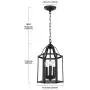 TULUCE Black Farmhouse Pendant Lighting Vintage Style Chandelier 3 Light Ceiling Lamp Adjustable Height Pendant Lamp Fixtures for Kichen Dining Room Bar Cafe