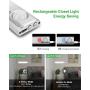Under Cabinet Lighting 80 LED Closet Light, Motion Sensor Lights Indoor USB Rechargeable Dimmable Wireless Stick-on Night Light Bar for Kitchen, Wardrobe, Garage, Stairs, Bedroom (1 Pack)