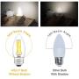 AIELIT E26 LED Candelabra Bulb 40 Watt Equivalent Dimmable, Bright White 5000K, 4W Clear Filament B11 LED Light Bulb for Chandelier, Ceiling Fan, Pendant Lights, 4-Pack