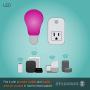 SYLVANIA LED Purple Glass Filament A19 Light Bulb, Dimmable, Efficient 4.5W, E26 Medium Base, 1 pack