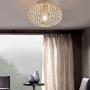 YLONG-ZS Industrial Ceiling Light Fixture Semi-Flush Mount for Dining Room, Bedroom, Cafe, Bar, Corridor, Hallway, Entryway, Passway,White Finish