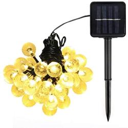 Cosumina Outdoors Globe Solar String Lights 23ft 50 LED Outdoor Bulb String Lights,Waterproof 8 Modes Solar Patio Lights for Patio, Garden, Gazebo, Yard