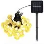 Cosumina Outdoors Globe Solar String Lights 23ft 50 LED Outdoor Bulb String Lights,Waterproof 8 Modes Solar Patio Lights for Patio, Garden, Gazebo, Yard