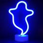 YIVIYAR Ghost Neon Night Light LED Sign, USB/Battery Ghost Decor Halloween Party Decorations Halloween Office Decorations Halloween Home Decor Halloween Decorations Indoor Halloween Party Decor(Ghost)