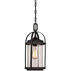 Westinghouse Lighting 6339400 Grandview One-Light Outdoor Pendant, Oil Rubbed Bronze Finish with Highlights and Clear Seeded Glass